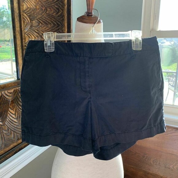 - Ann Taylor Loft Womens Black Shorts 8 Cotton Belt Loops Front & Back Poc… - Picture 1 of 4